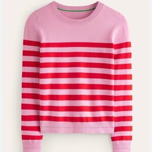 Boden Sweater Jumper Pink Catriona Cotton NWT’s Women’s Size XL